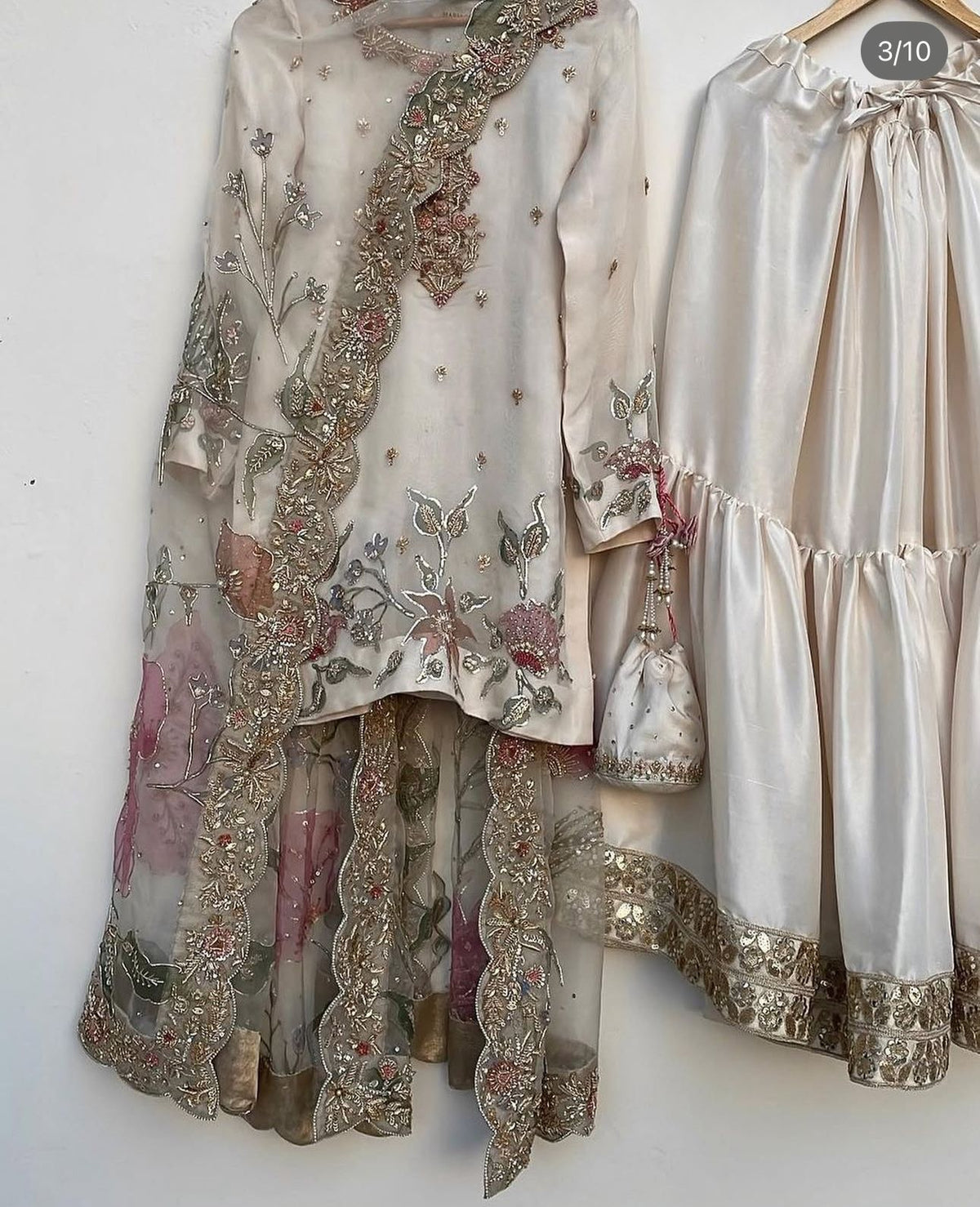 Kurta Sharara and Dupatta Set with Beautiful Sequence and Moti Work in Berlin