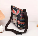 Animal Print Ethnic Knit Shoulder Bag for Women in Germany