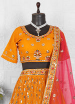 Embellished Gotta Patti Lehenga Choli Set with Dupatta in Germany