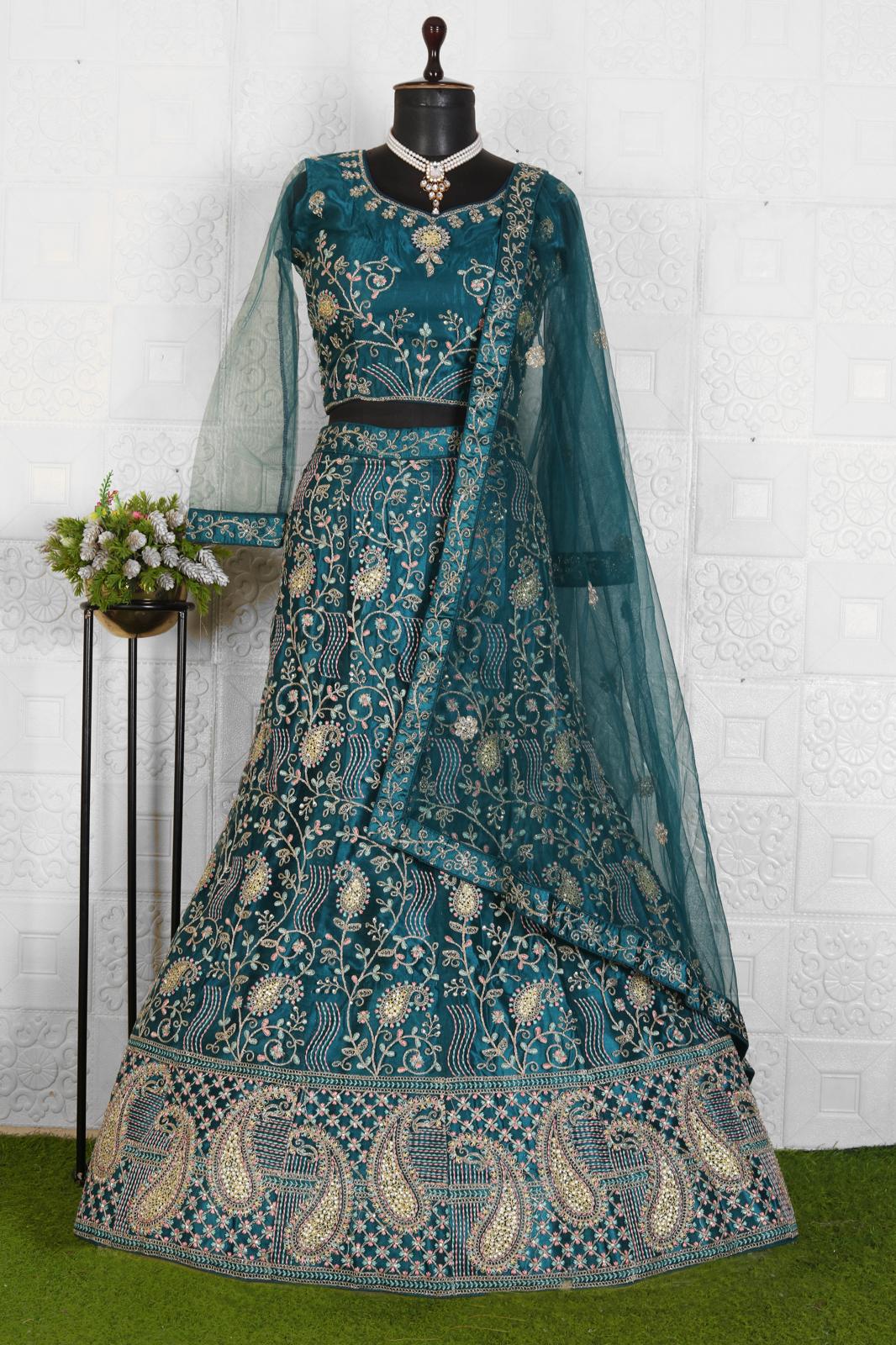 DESIGNER EMBROIDERY WORK LEHENGA CHOLI IN GERMANY