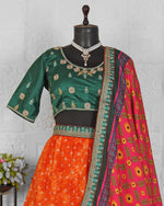 Woven Lehenga Choli Set with Dupatta in Germany