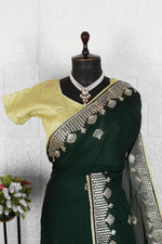 Beautiful organza saree with stitched blouse in Berlin