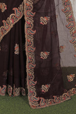 Embroidered Organza Saree in Germany
