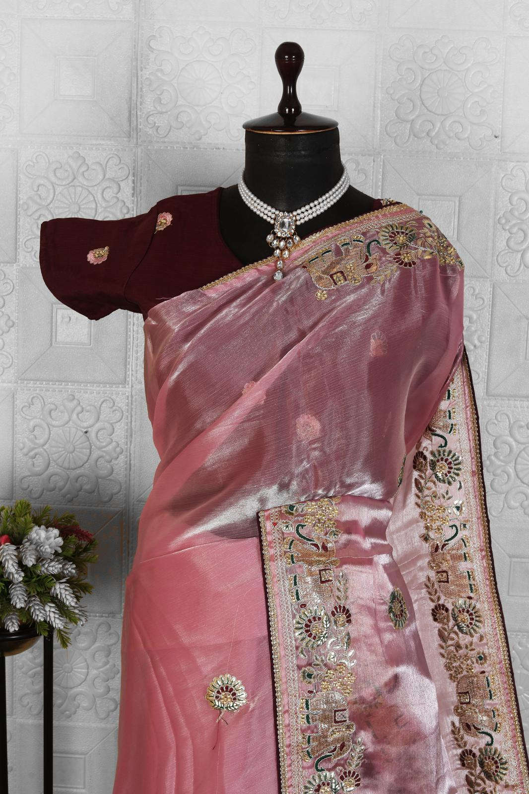 Unique Embroidered Organza Saree in Berlin Namma Markt