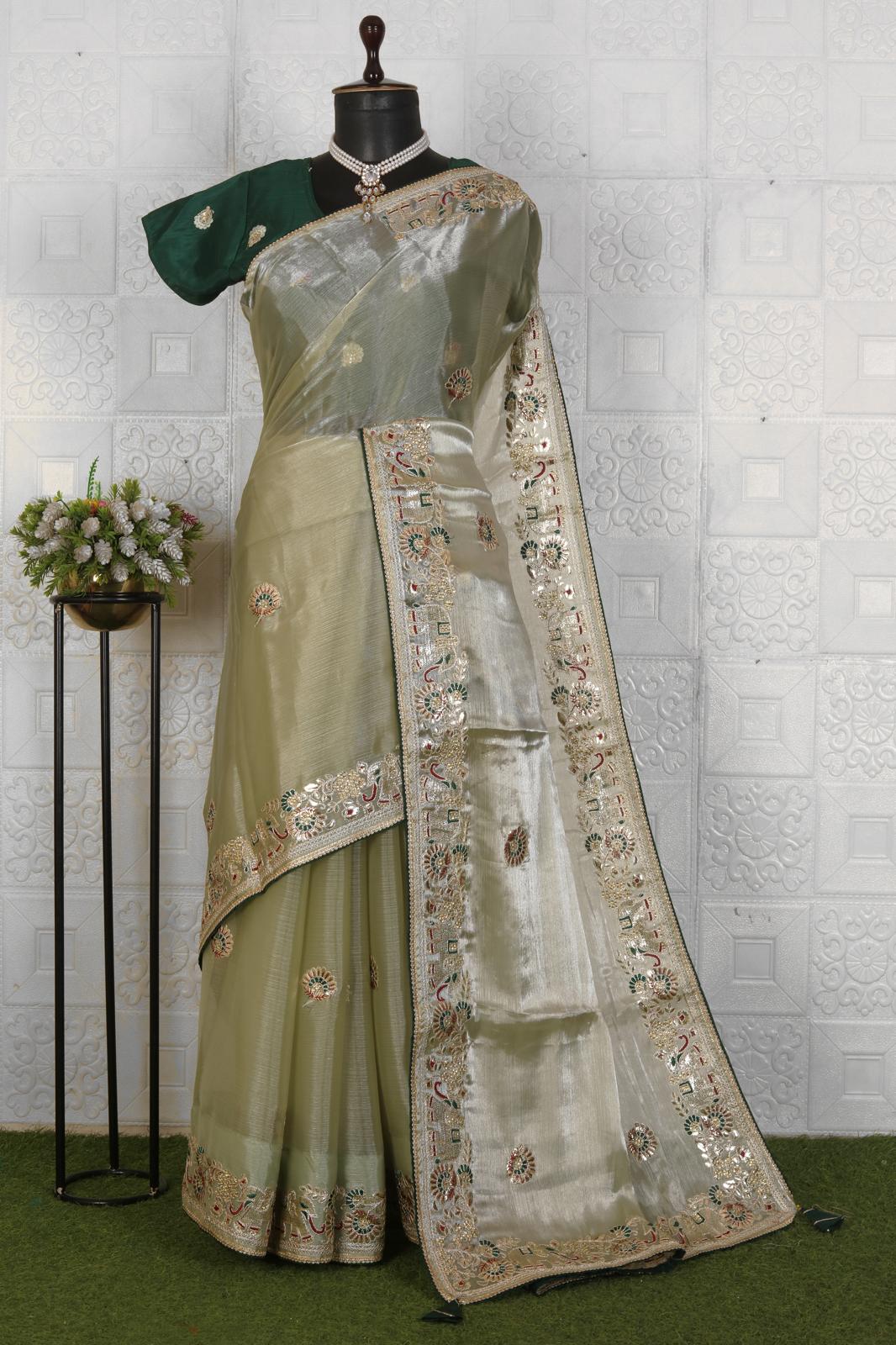 Unique Embroidered Organza Saree in Berlin