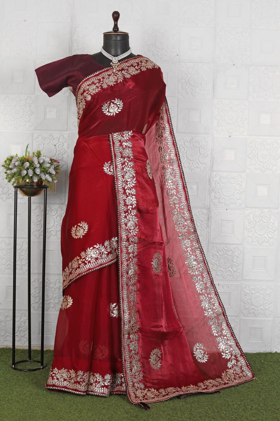 Beautiful Organza saree with stitched blouse in Munich