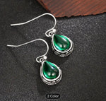 Ruby Drop Dangle Earrings Silver in Germany