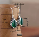 Ruby Drop Dangle Earrings Silver in Germany
