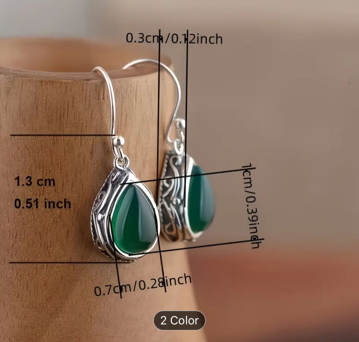 Ruby Drop Dangle Earrings Silver in Germany