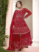 Sequins Embroidered Georgette Sharara Suit in Germany
