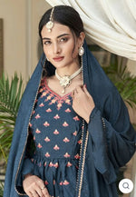 Chinnon with heavy Embroidery Suit Set In Germany