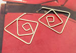 Geometric Anti Tarnish Handmade Brass Earrings in Berlin