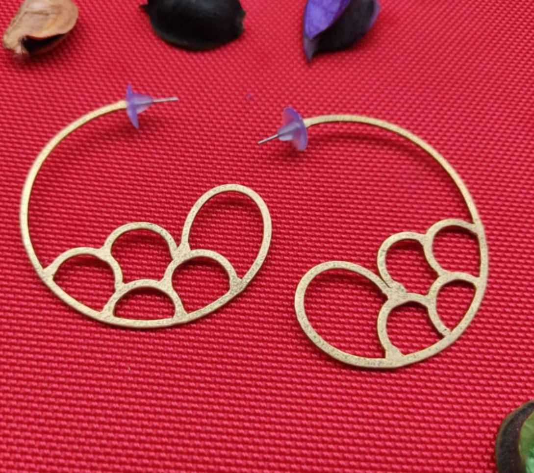 Gold Plated Partywear Designer Brass Dangler Earrings in Germany
