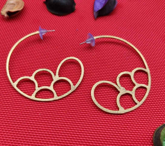 Gold Plated Partywear Designer Brass Dangler Earrings in Germany
