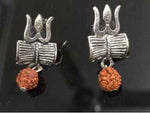 Trishul Damru with Rudraksha Dangler Light Weight Earring in Munich
