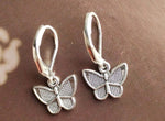 Butterfly Shape Charming Silver Charm Hoop Earrings in Germany