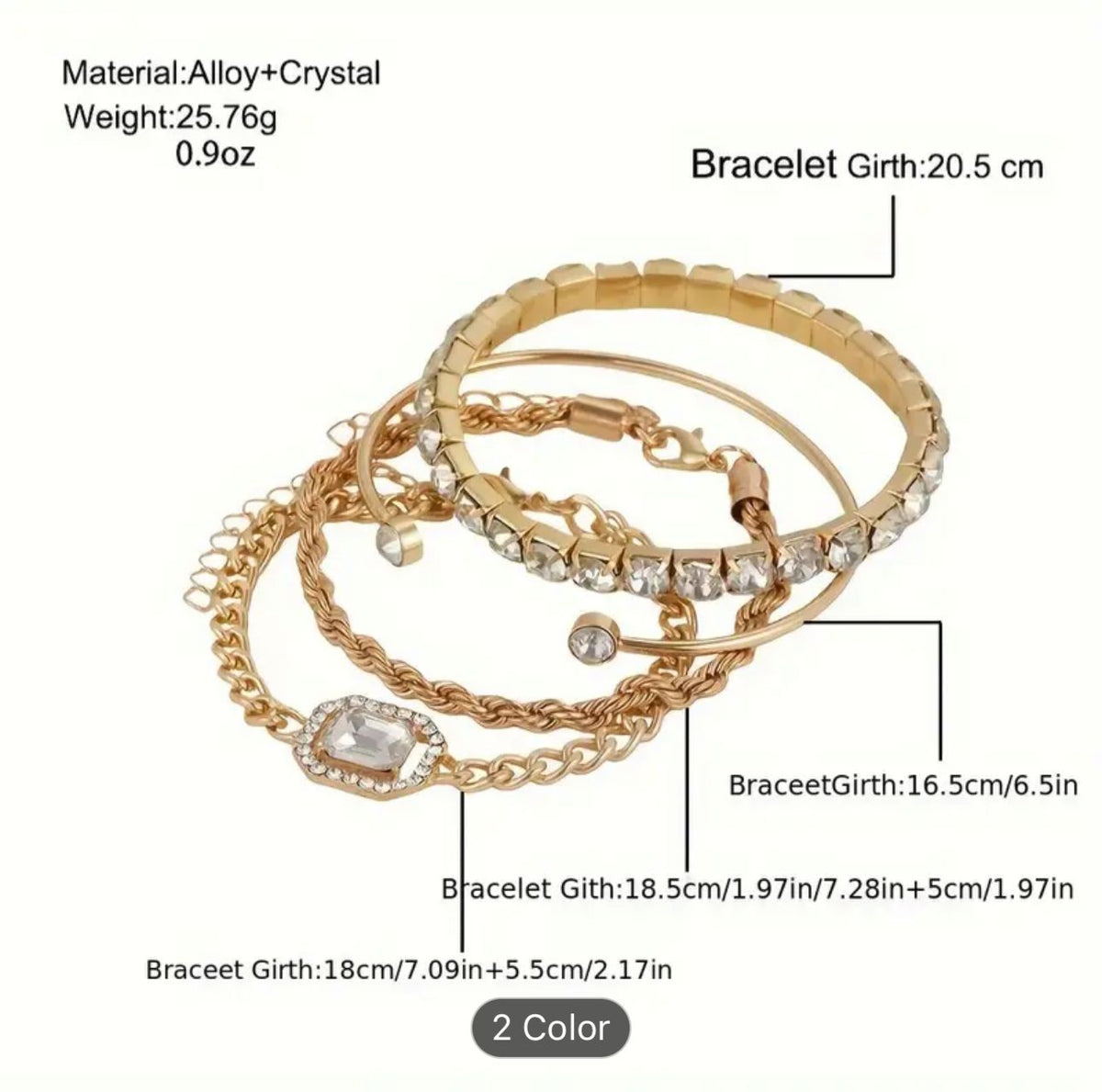 Gold-plated layered Chain Bracelet in Germany
