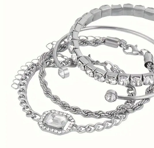 Silver-plated layered Chain Bracelet in Germany