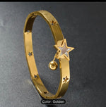 Fashionable Cute Korean Style Geometric Star Stainless Steel Bracelet in Germany