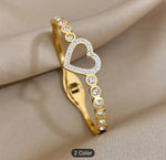 Heart Stainless Steel Gold Plated Couple Charm Bracelet in Berlin