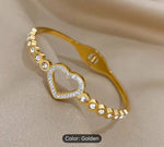 Heart Stainless Steel Gold Plated Couple Charm Bracelet in Berlin