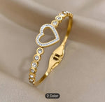 Heart Stainless Steel Gold Plated Couple Charm Bracelet in Berlin