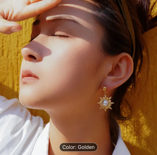 Sun Pearl Drop Earrings in Germany