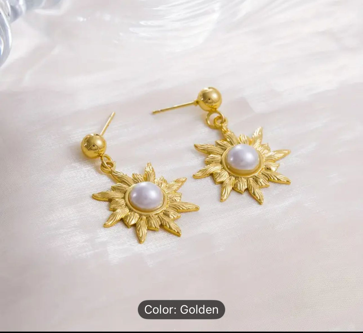 Sun Pearl Drop Earrings in Germany