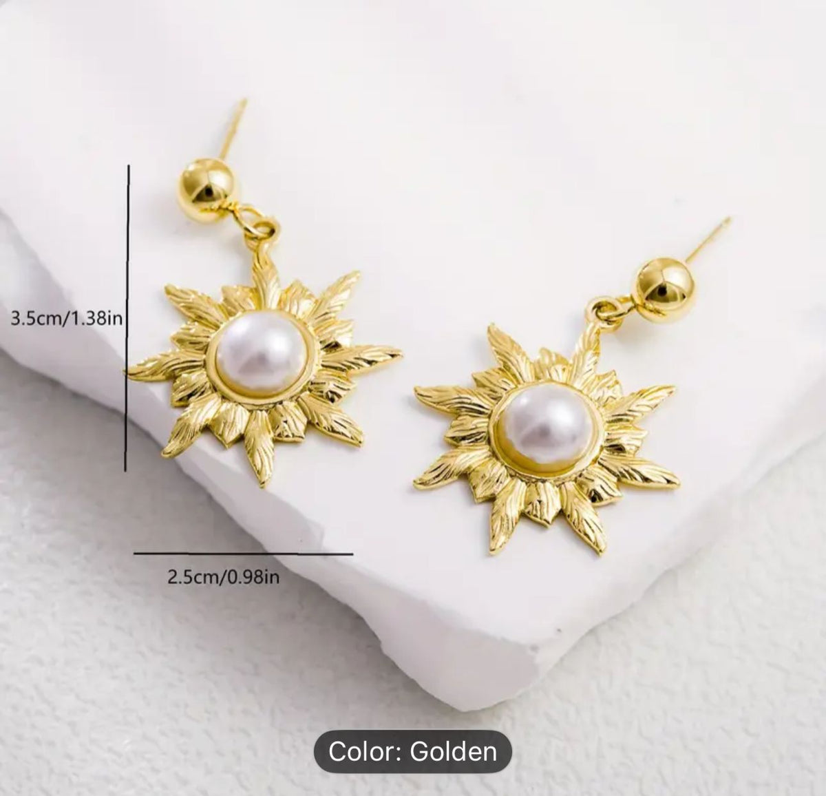 Sun Pearl Drop Earrings in Germany
