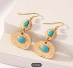 Bohemian Style Vintage Golden Metal Earrings in Germany