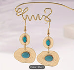 Bohemian Style Vintage Golden Metal Earrings in Germany