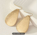 Golden Brushed Metal Teardrop-Shaped Earrings in Germany Namma Markt