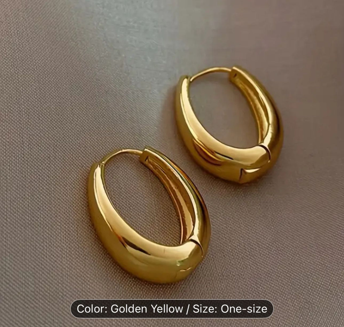 Shiny Golden Glamorous Hoops Earrings for Women and Girls in Germany