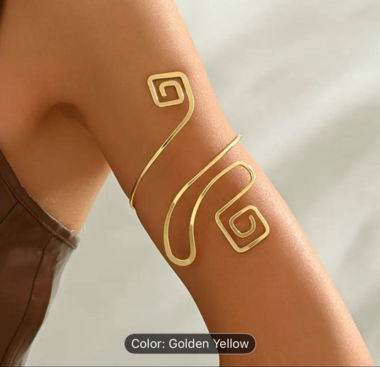 Elegant Geometric Twisted Circle Open Bangle Iron Lady'S Arm Jewelry in Munich