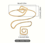 Elegant Geometric Twisted Circle Open Bangle Iron Lady'S Arm Jewelry in Munich
