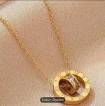Roman Numeral Interlocking Circles Pendant Necklace in Munich Namma Markt
