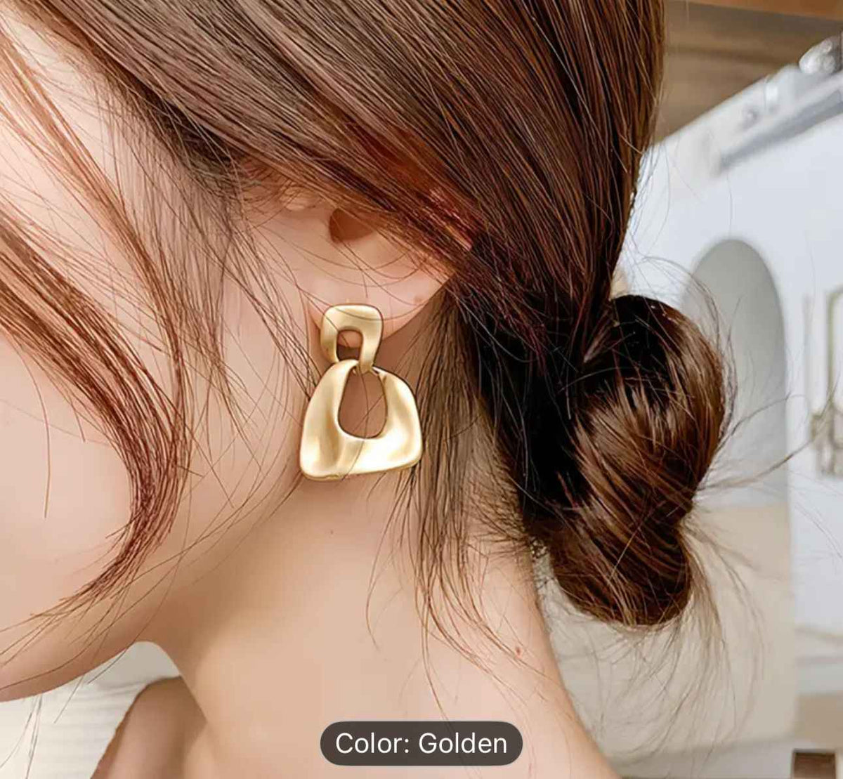 Modern Geometric Drop Earrings in Berlin
