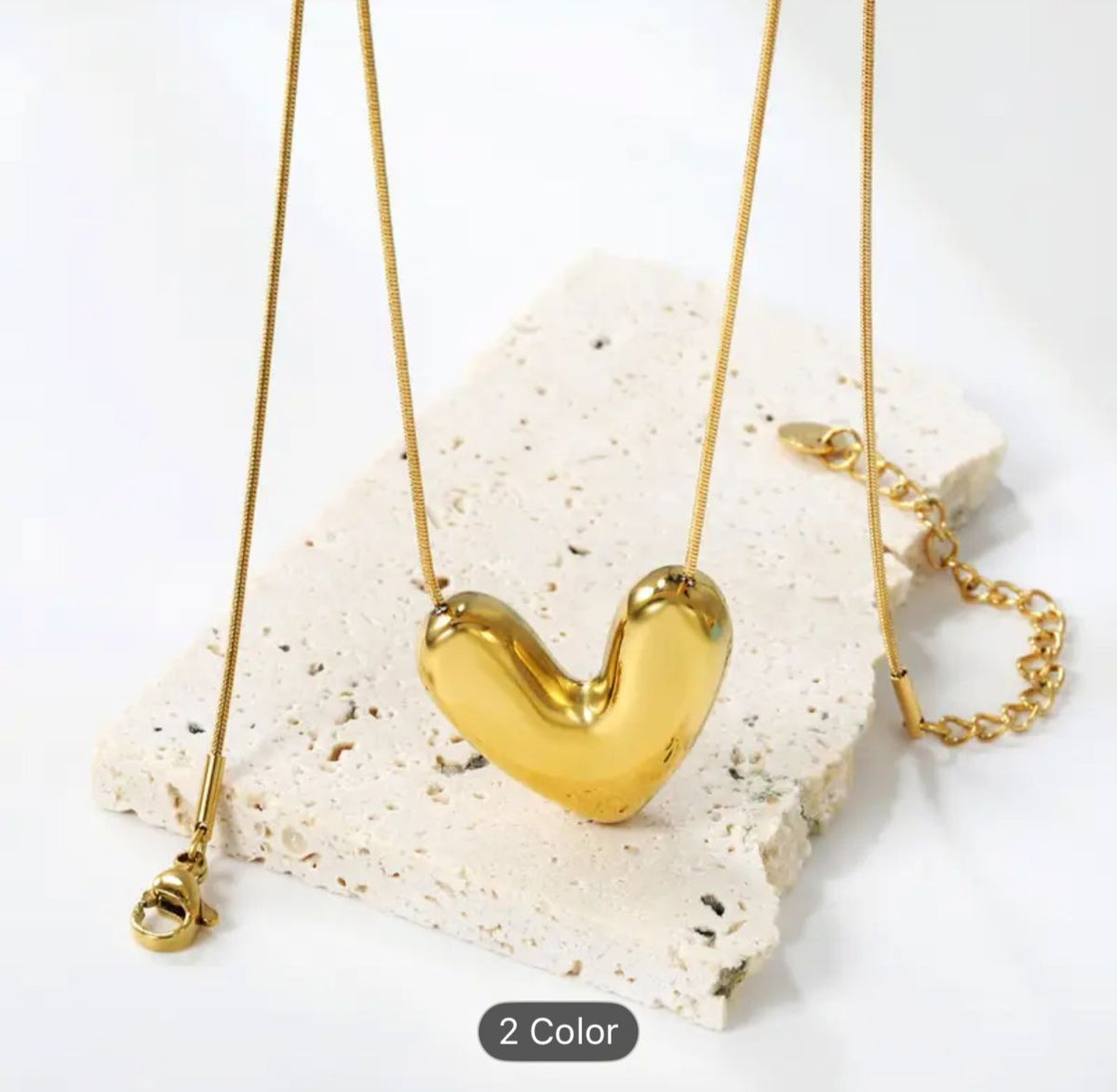 Gold Plated Cute Cubic Heart Pendant Necklace for woman in Berlin
