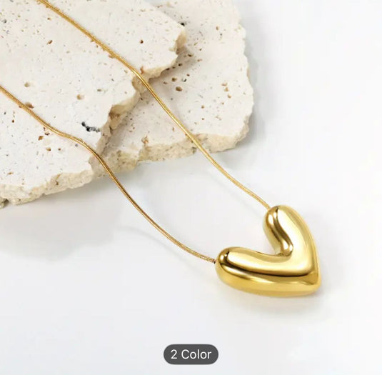 Gold Plated Cute Cubic Heart Pendant Necklace for woman in Berlin