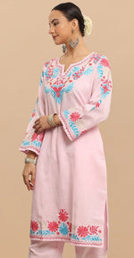 Floral Embroidered Thread Work Falak Kashmiri Straight Kurta in Berlin