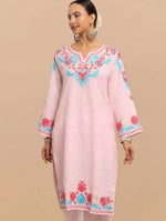 Floral Embroidered Thread Work Falak Kashmiri Straight Kurta in Berlin