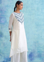 Women Solid Cotton Blend Flared Kurta in Munich