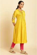 Marigold Yellow Embroidered Kurta in Berlin