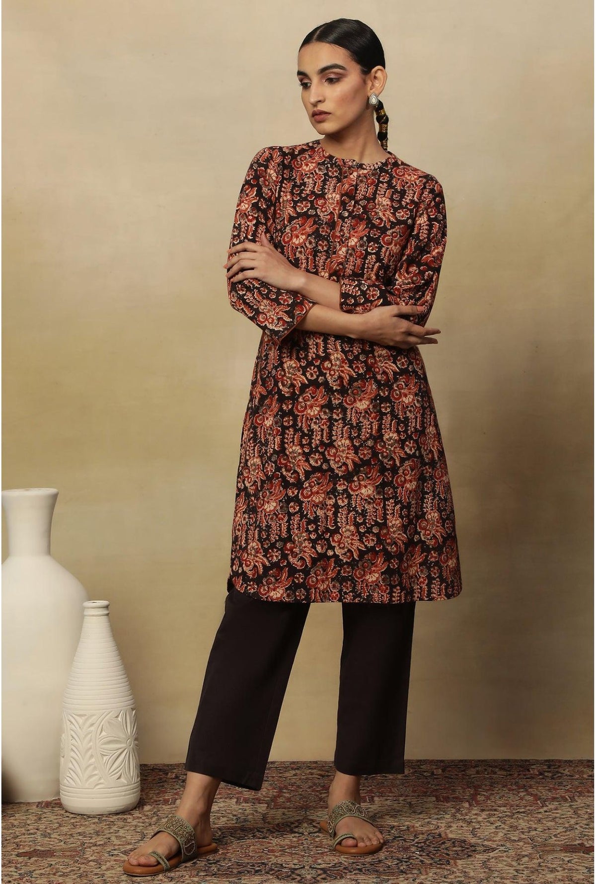 Women Floral Print Straight Kurta in Germany