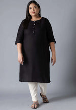 Black Round Neck Solid kurta in Germany Namma Markt