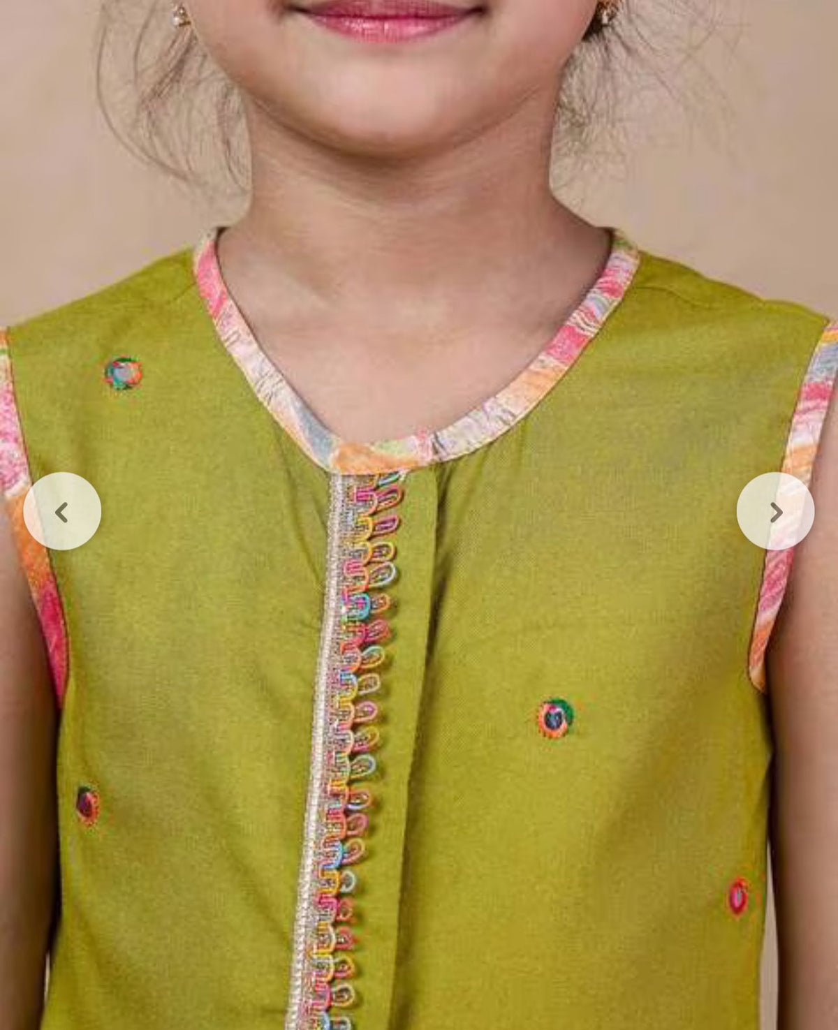 Girls Embroidered Straight dhoti Kurta Set