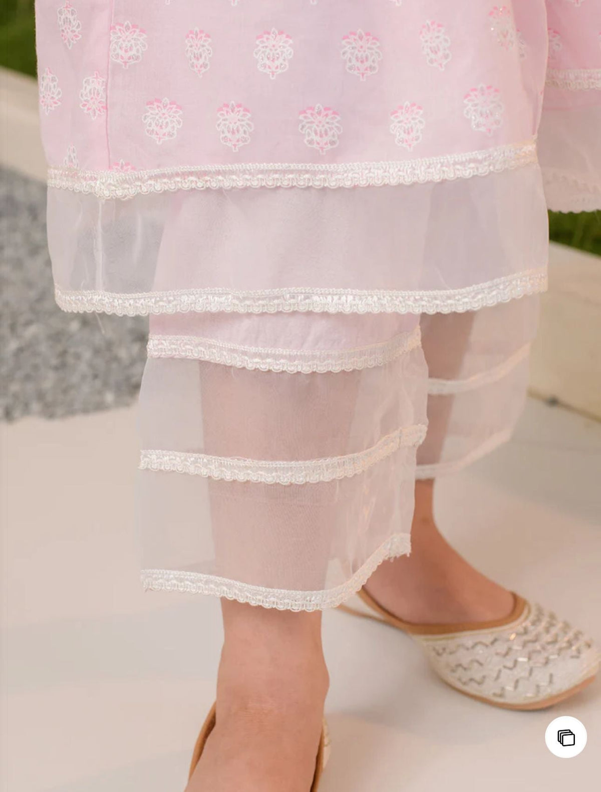 Pink printed Kurta with Palazzos with dupatta in Germany