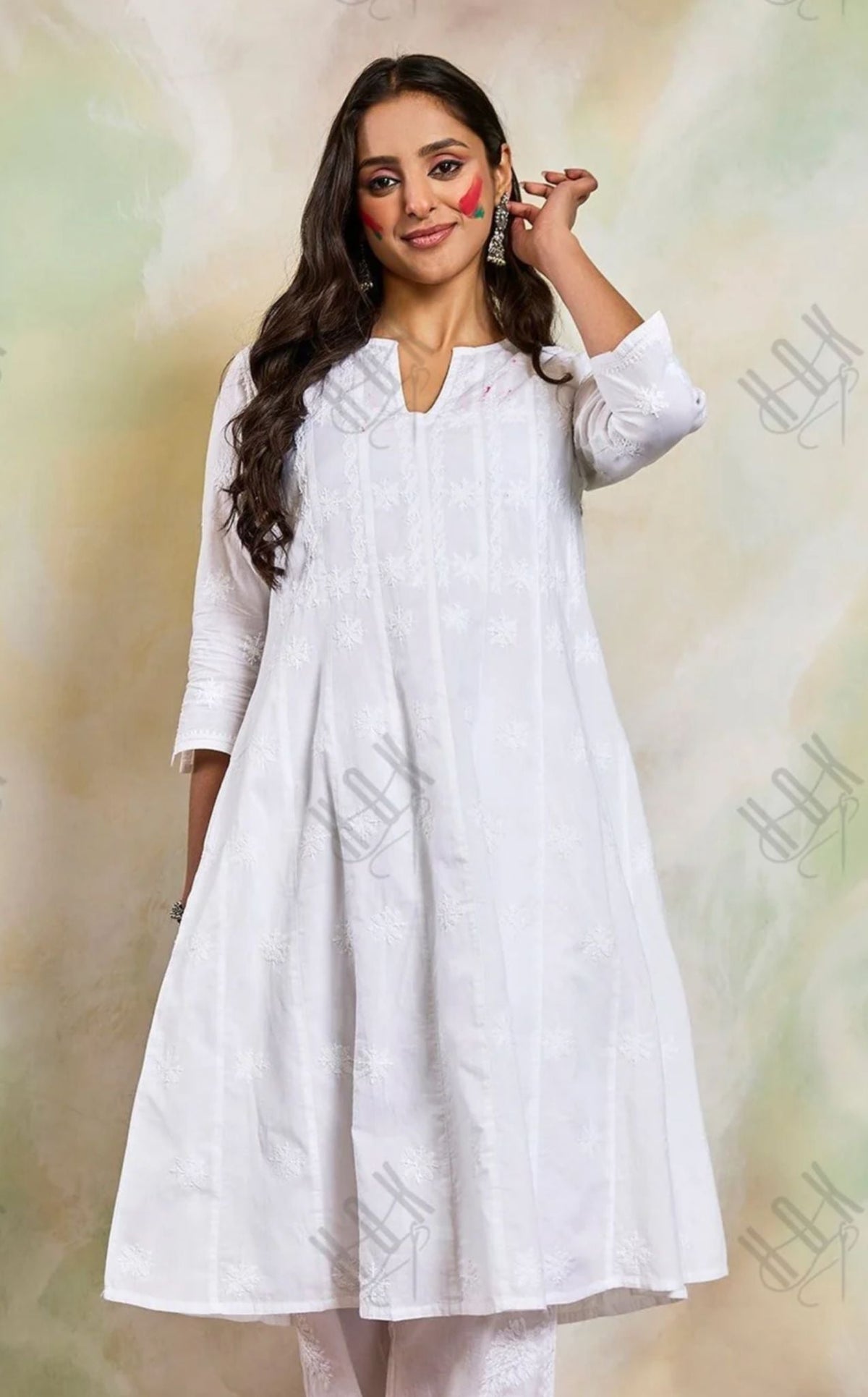 Chikankari Shadow Work Cotton Kurta in Berlin