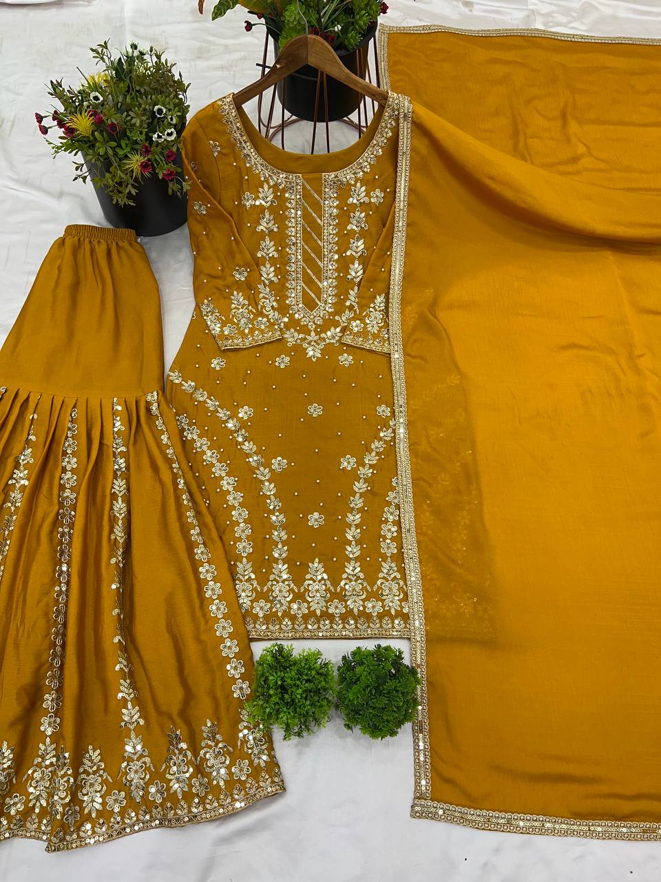 Pretty Heavy Faux Georgette Suit in Germany