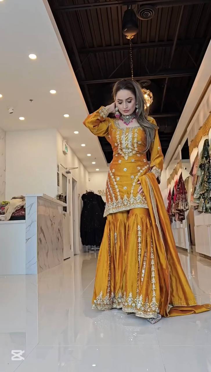 Pretty Heavy Faux Georgette Suit in Germany